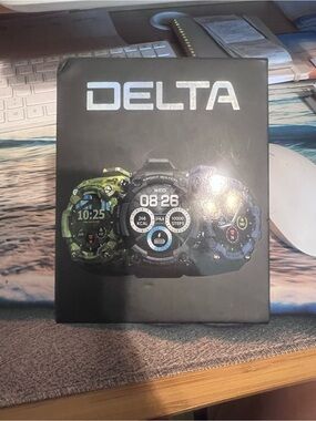 Delta Smartwatch Trio with Black, Green, and Blue Accents